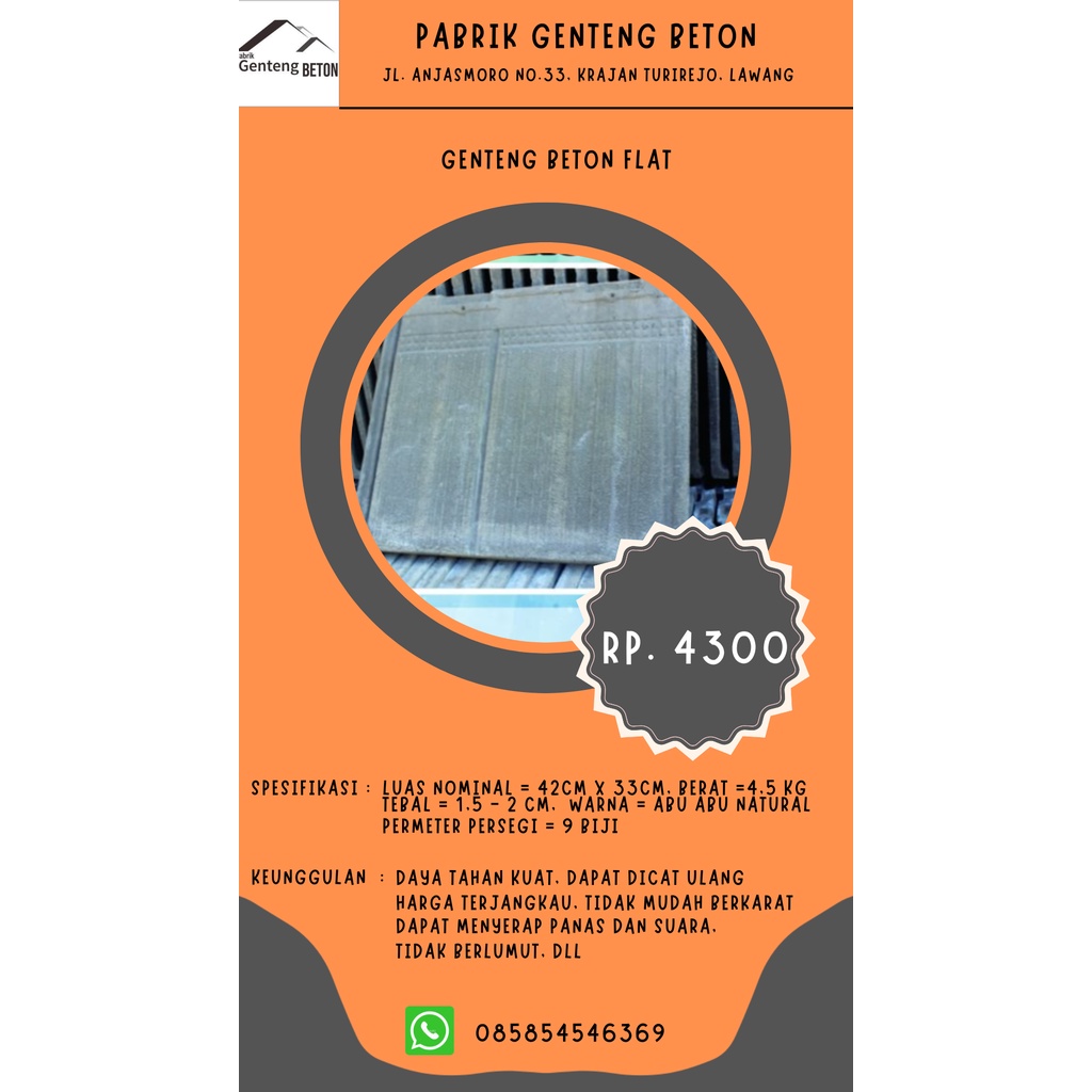 Jual Genteng Beton Flat Shopee Indonesia