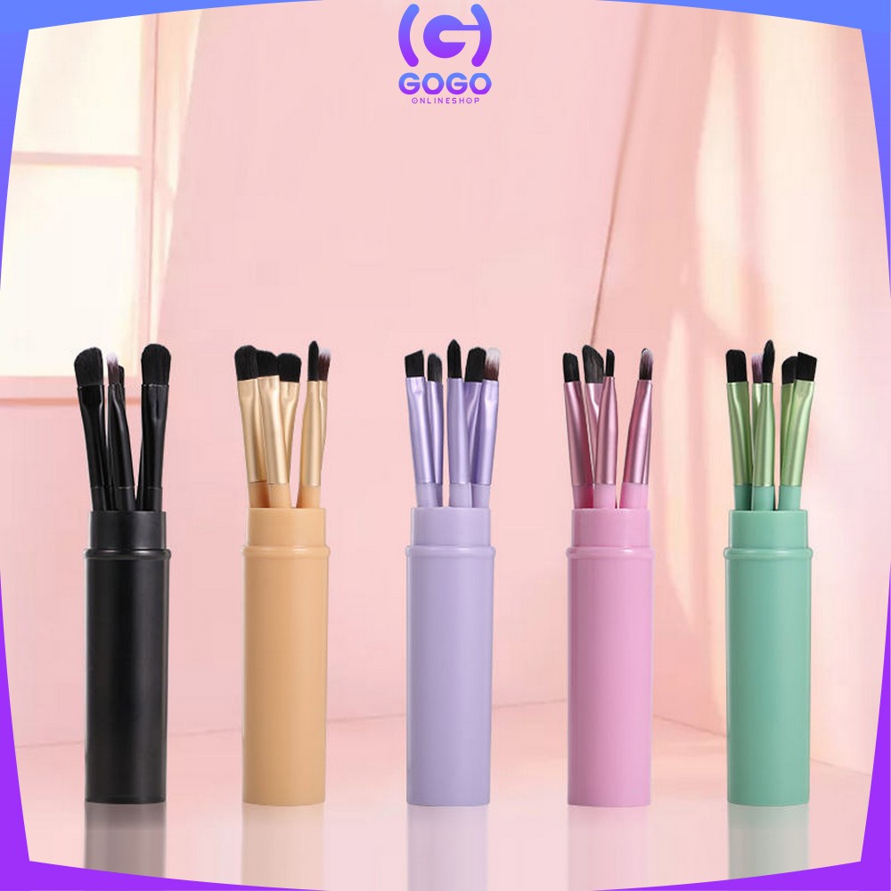 GOGO-K96 Kuas Make Up Eyeshadow Set 5PCS Tabung Travel / Brush Make Up Cosmetic Eyeshadow Eyeliner Concealer Portable / Beauty Tools Set