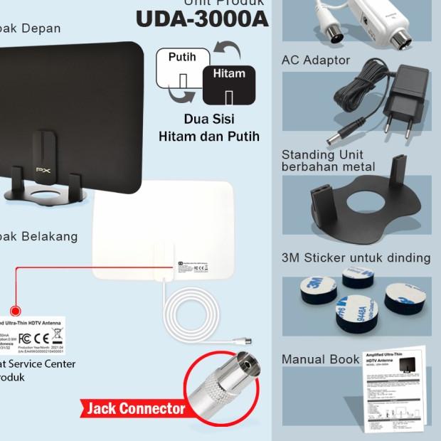 PX UDA3000A - INDOOR ANTENA TV DIGITAL INDOOR UDA3000 UDA 3000 3000A
