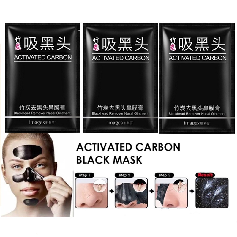 Beauty Jaya - Masker Komedo / Masker Arang Activated Carbon Black Mask Ampuh Mengangkat Komedo