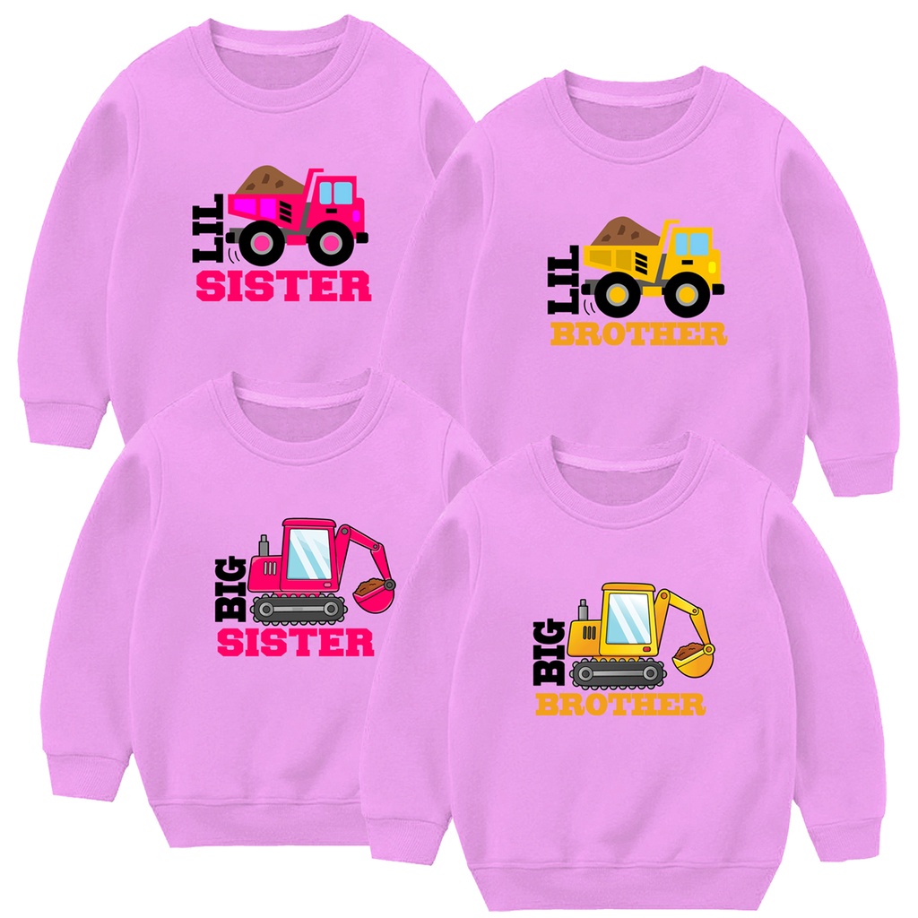 Sweater Anak Sweater Couple Sibling tee Series Beko mobil besar Distro 1-10 Tahun Laki Laki Perempuan Unisex Little Sister Big Sister Little Brother Big Brother kaos bro sis kaos brother sister Family Couple  T-shirt Glory