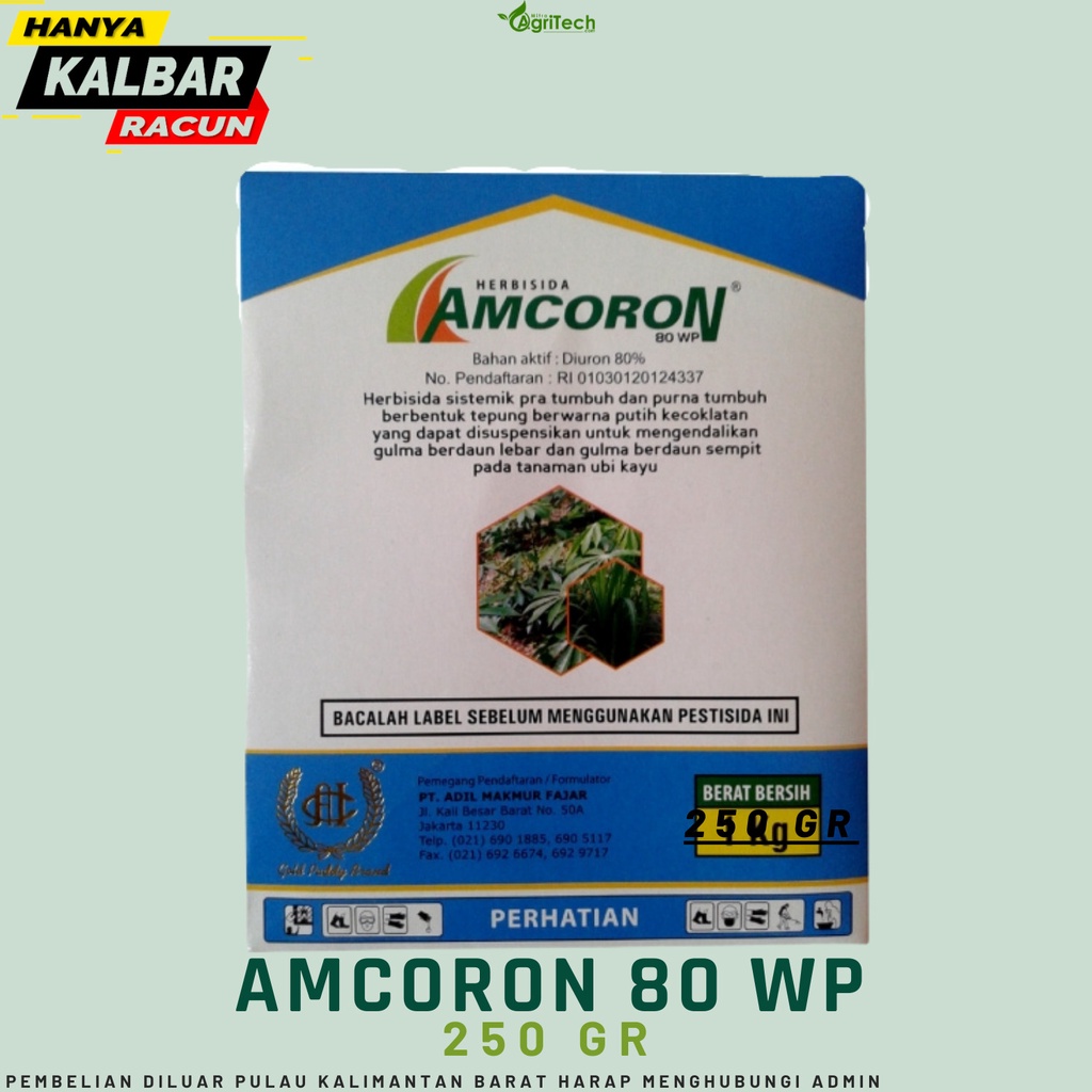 HERBISIDA AMCORON 80 WP 250 GRAM GULMA LULANGAN PADA UBI KAYU RUMPUT