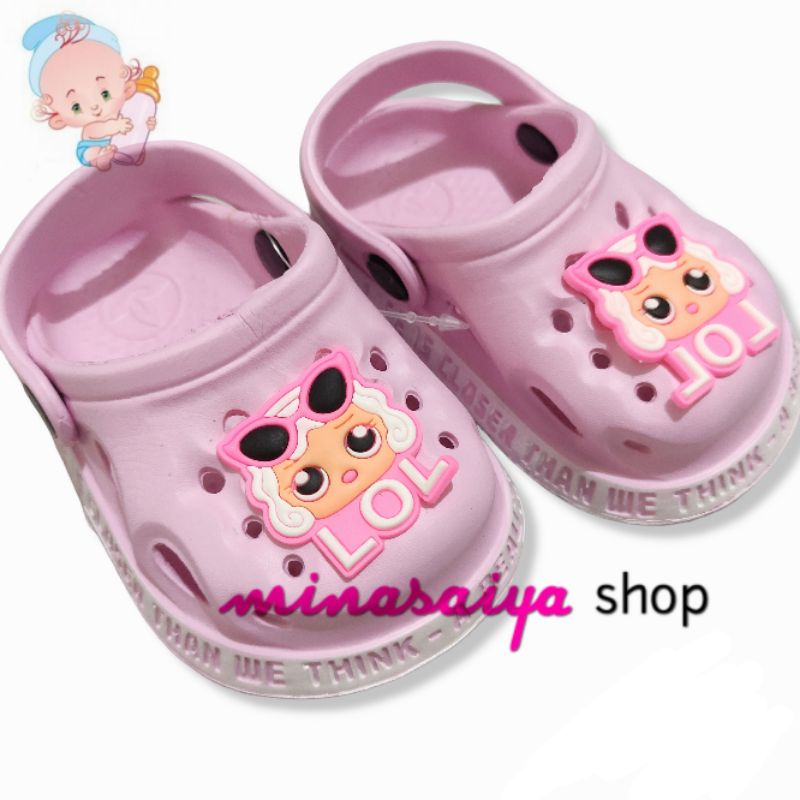 COLLIN Sendal Sandal Bayi Karet Model Bakpao Karakter Tali Belakang