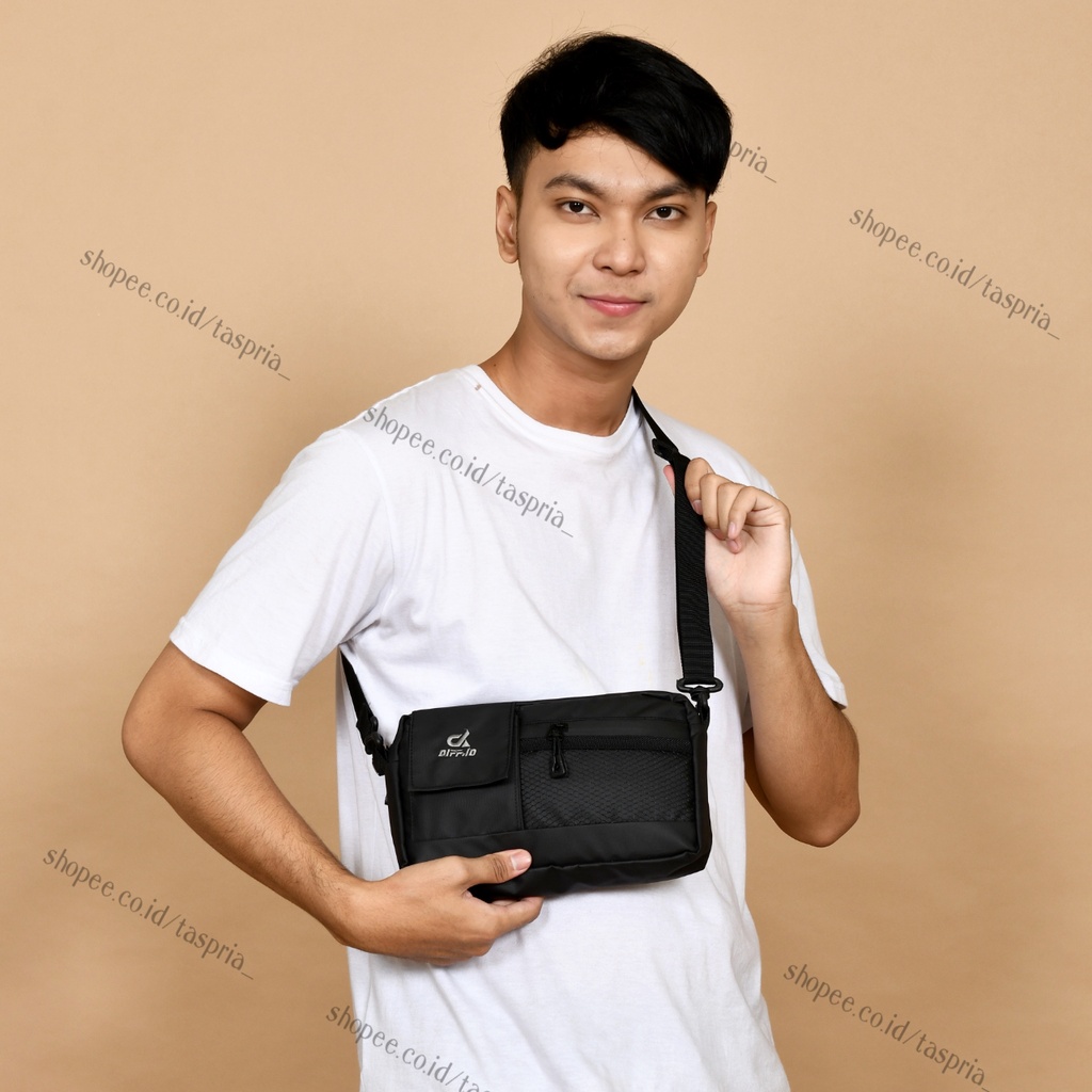 Diff.id - Tas Selempang Pria LEXUS Sling Bag Clutch Bag Cowok Waterproof Hand Bag Anti Air Sling Bag Kulit Waistbag Terbaru