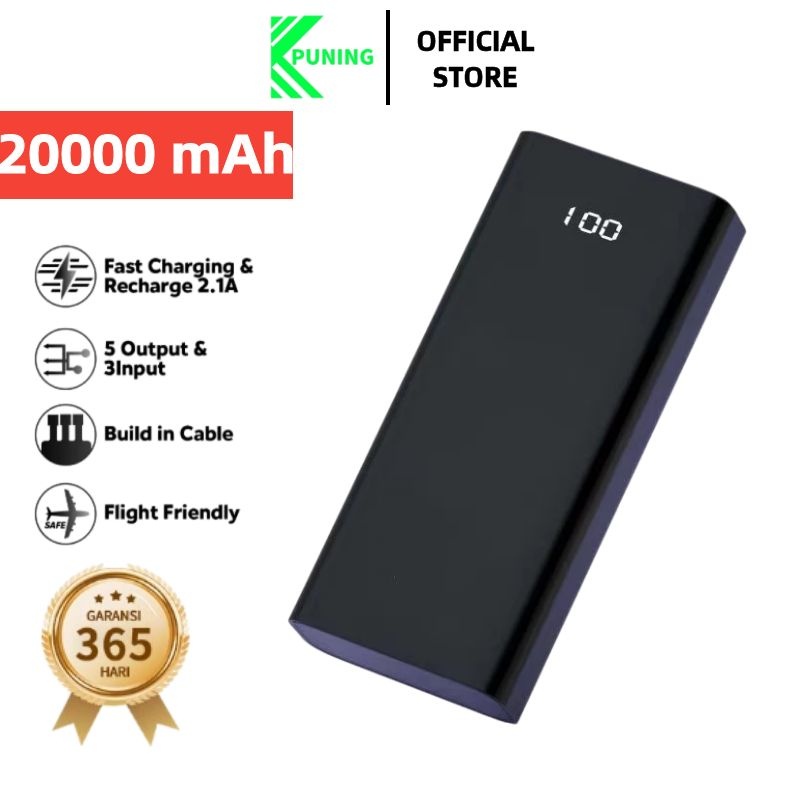 PUNING PowerBank 20000mAh 2 USB Fast Charging