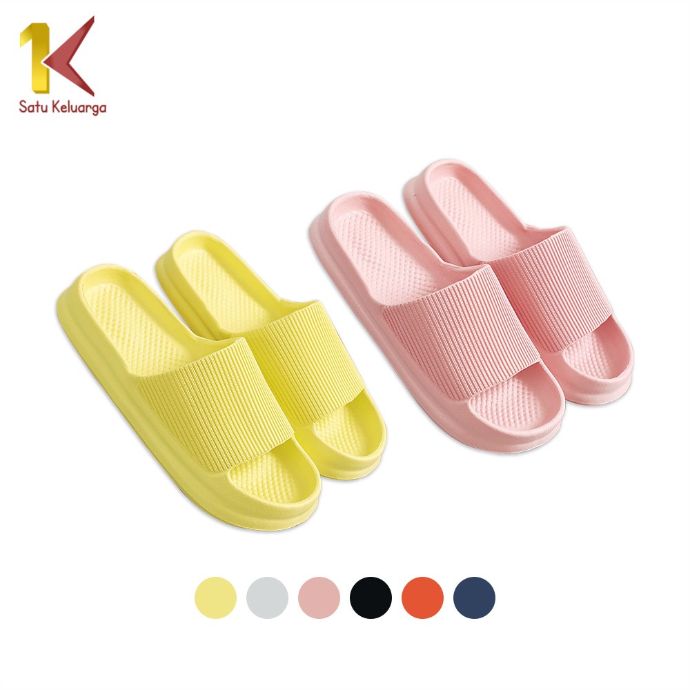 Satu Keluarga Sandal Slop Rumah Hotel Bahan Eva S52 Sendal Karet Kamar Mandi Empuk Anti Slip Sandals