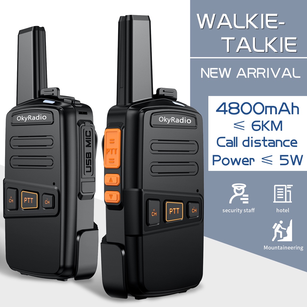 [Buy 1 Get 1 FREE] 2 Units HT Handy Talky OkyRadio N3 Radio UHF400-470 + VHF136-174 FM 2 Way Origina