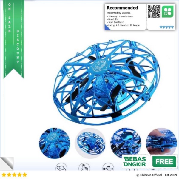 

Dijual OLOEY UFO RC Drone Mini Quadcopter Infrared Induction - WS-3287 - Biru Etc Limited