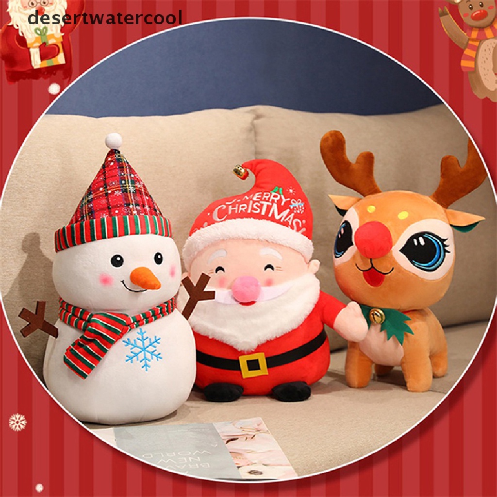 Deid Boneka Santa Claus / Rusa / Snowman Bahan Plush Untuk Dekorasi Natal