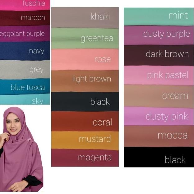 Hijab Instan Segiempat Segi Empat Syar i Jumbo Wolfis 150 X 150 Cm RE