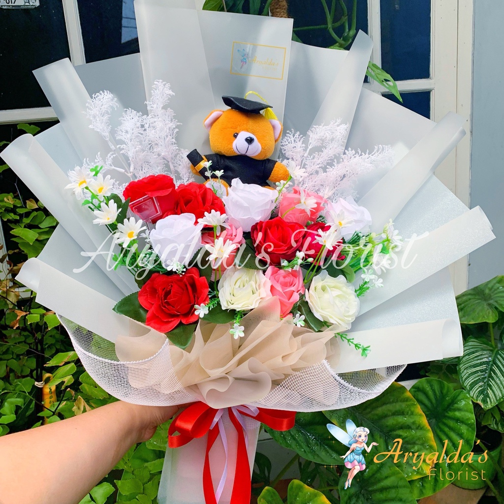 Jual Premium Bouquet Bunga Buket Valentine Pacar Kelulusan Anniversary Graduation Sidang 9881