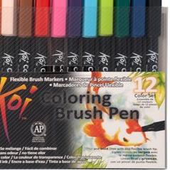 

Sakura Koi Coloring Brush Pen - 12 Color Set / Rainbow Color