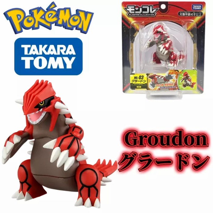Takara Tomy Moncolle Pokemon ML-03 GROUDON Action Figure