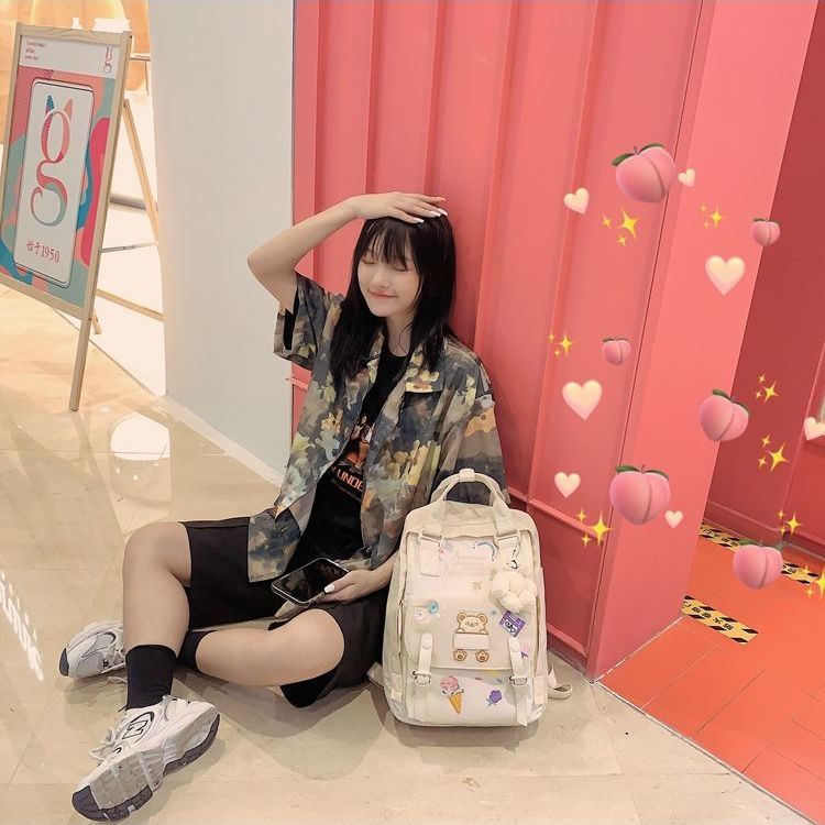 Sera unicorn gadis hati ransel ins tas sekolah lucu dan tampan super hot perempuan Harajuku ulzzang ransel mahasiswa