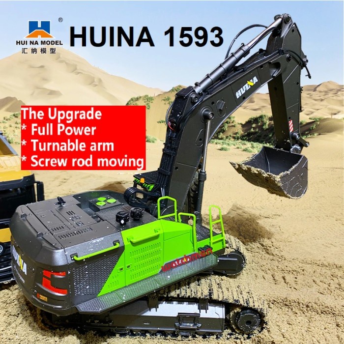 Huina 1593 RC Excavator 1/14 22CH Alat Berat Heavy Tool