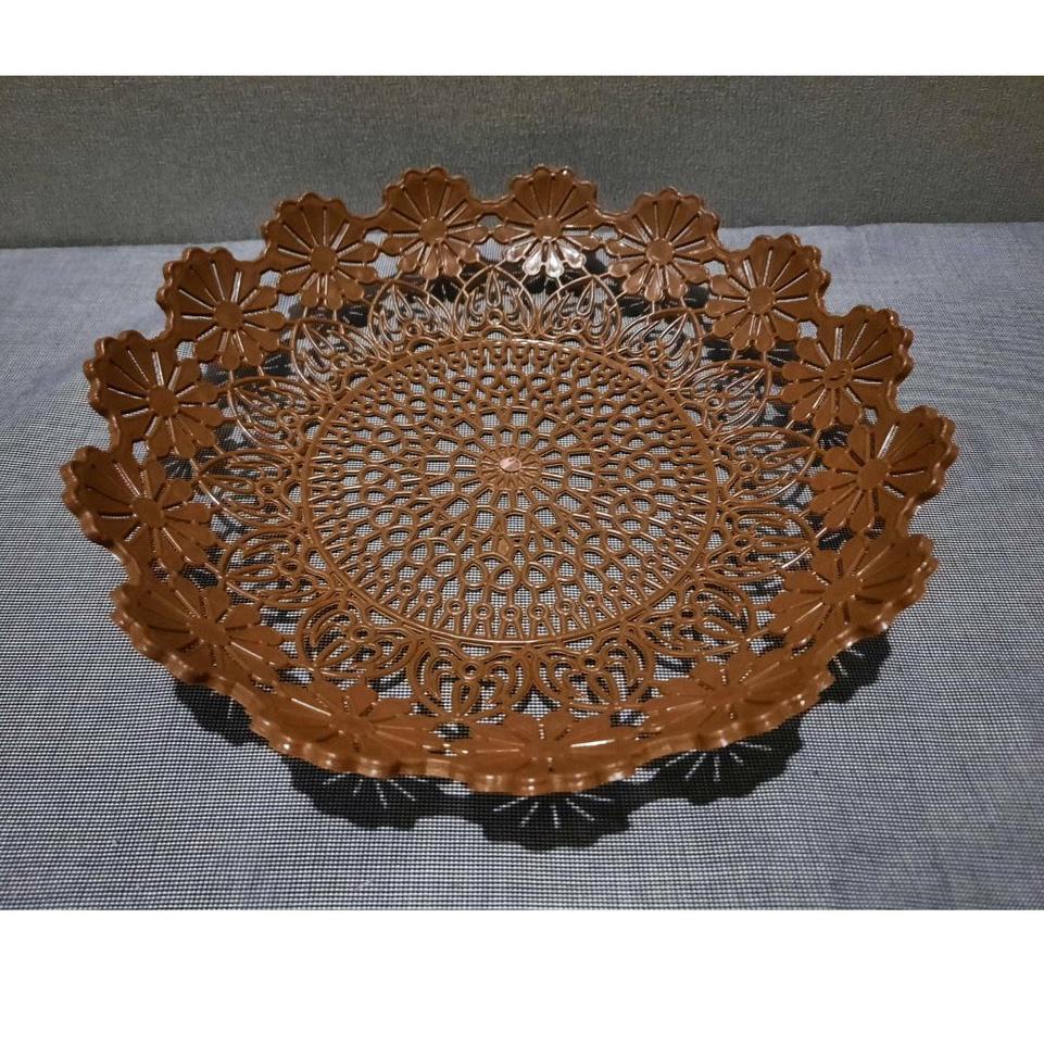 ❝❞ Piring rotan plastik / Piring rotan daun BESAR / Piring rotan besar / Piring rotan / Piring (1 Lu