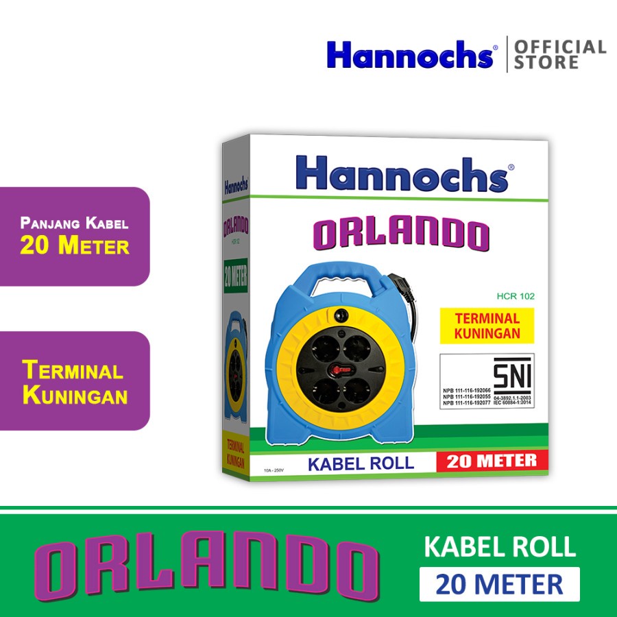 Hannochs Kabel Roll 20 Meter HCR 101 20M Orlando Kabel Gulung 20m