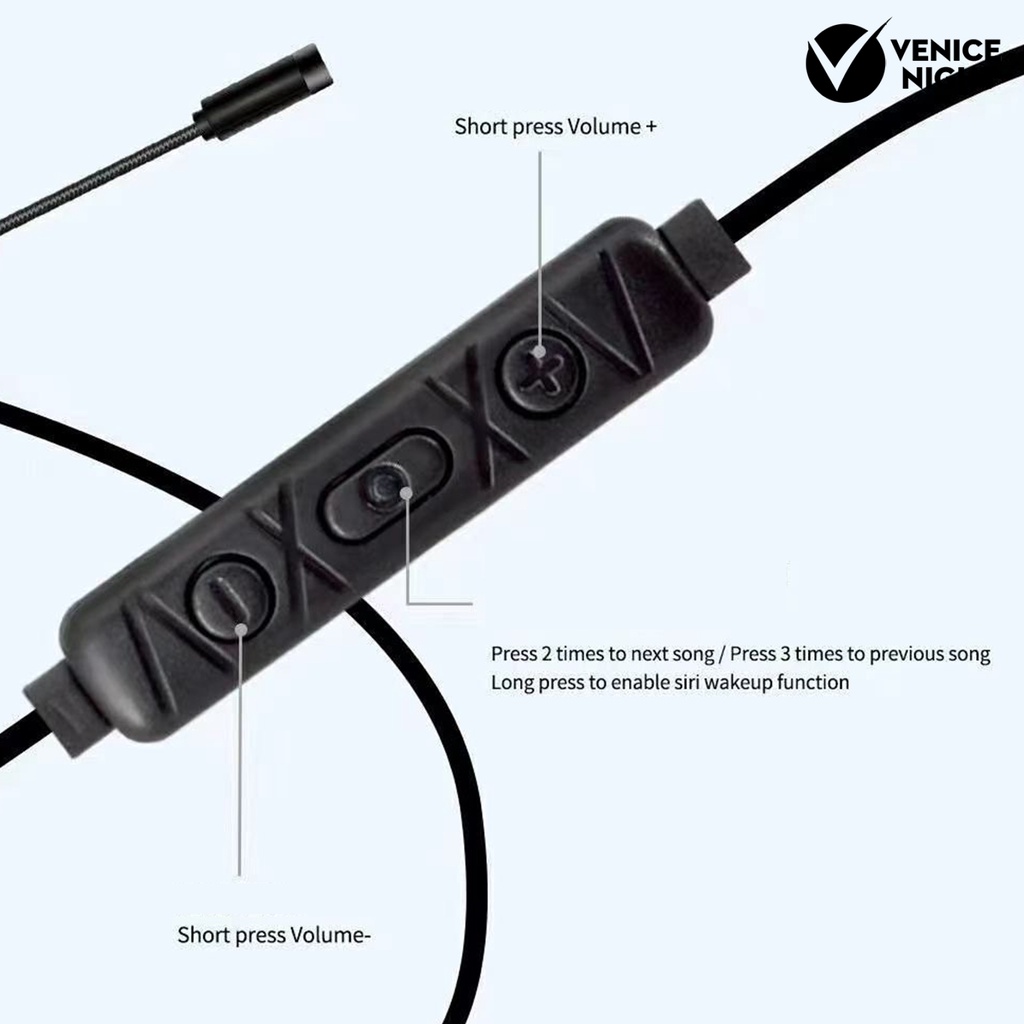 (VNEP) (Berkabel) GM-D3 3.5mm In-ear Earphone dengan Mic untuk Live Streaming/Kursus Online