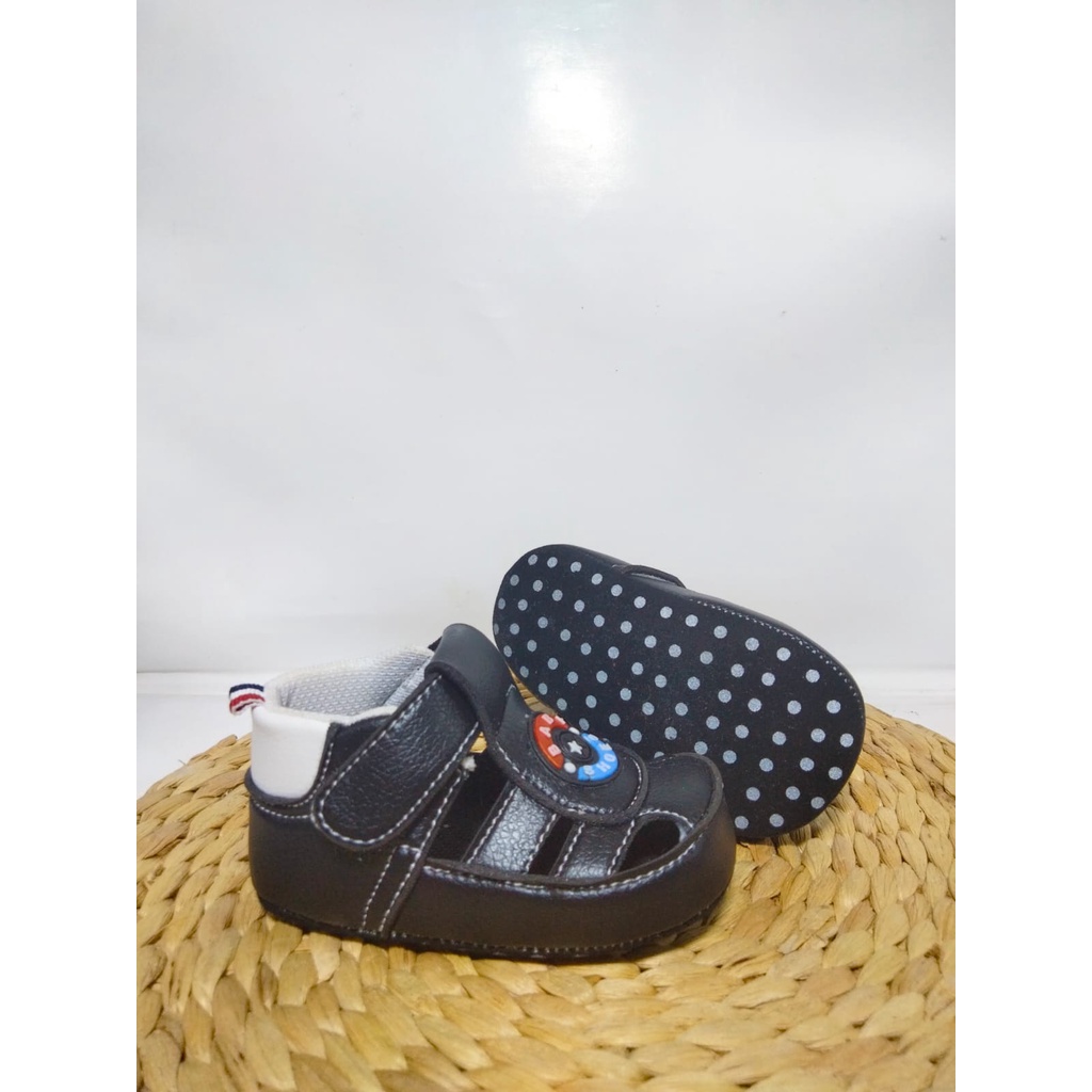 Sepatu Bayi Laki-Laki Umur 0-12 Bulan Kekinian Perekat Hiasan Baby Shoes Karet