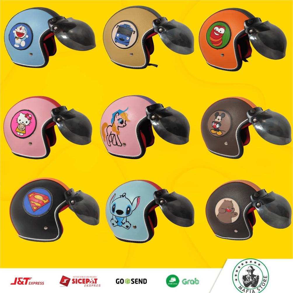 PRODUK- HELM ANAK BOGO PEREMPUAN 2 4 5 6 TAHUN KARAKTER .