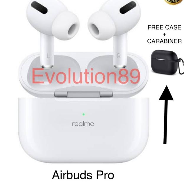 Headset Bluetooth Realme TWS Airbuds Free silikon Earphone Handsfree - Airbuds