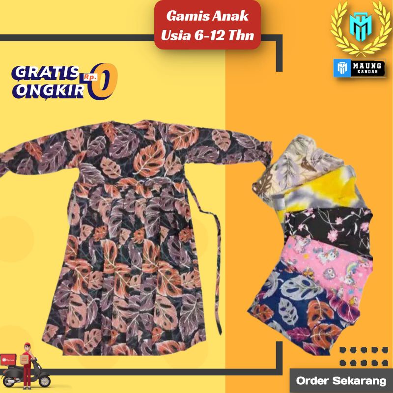 Gamis Anak 6-12 Tahun Baju Muslim Anak Perempuan