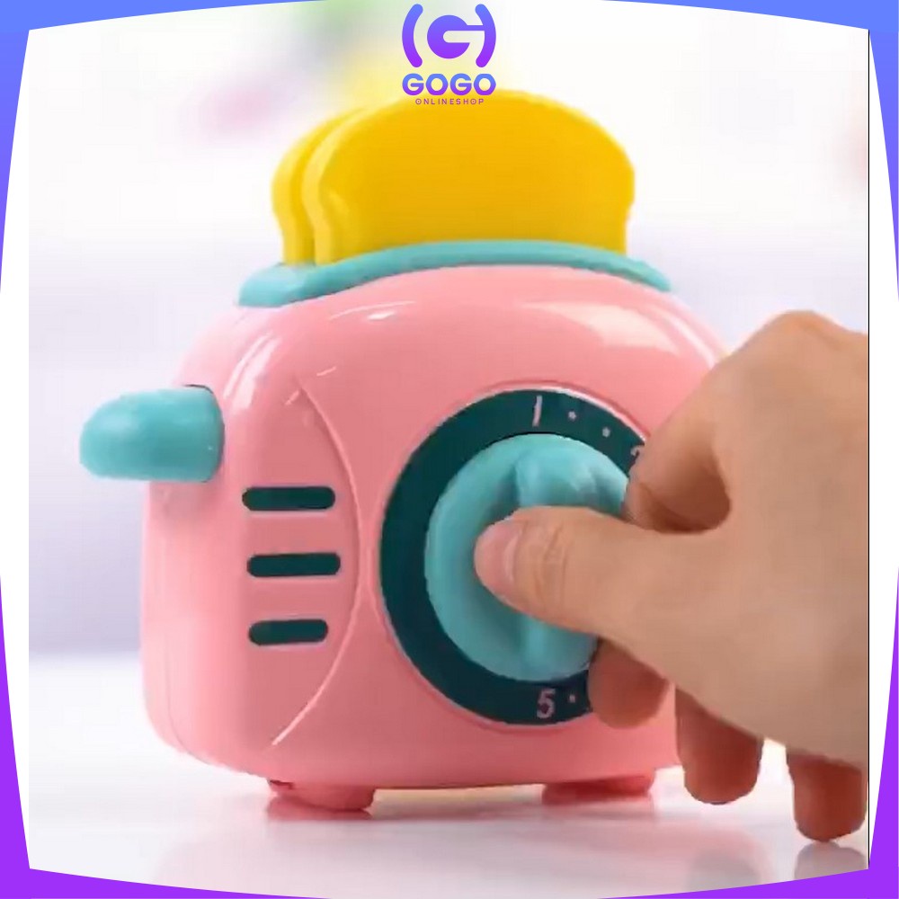 GOGO-M153 Mainan Anak Alat Pemanggang Roti / Mainan Edukasi Anak Pretend Play Bread Maker Toaster Roti