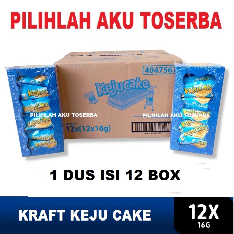 Kraft KEJU Cake Bolu Keju 16 gr - 1 Box Isi 12 pcs ( HARGA 1 DUS ISI 12 BOX )