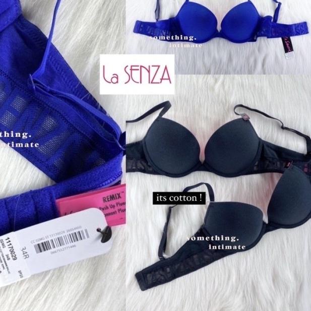 Lasenza Remix Block Mesh Cotton Bra Branded Jastip Bh La Senza Sale - Sapphire Blue, 32C