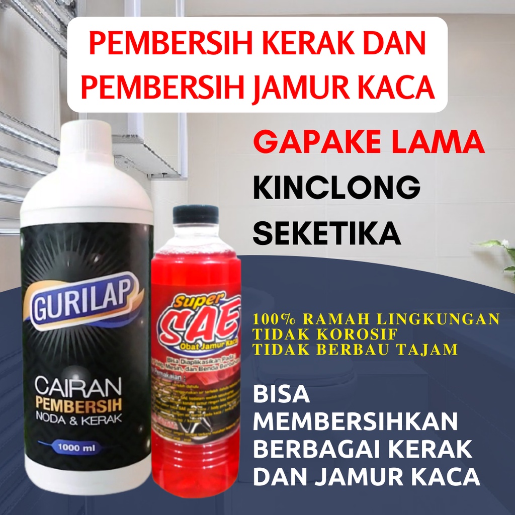 BAYAR DITEMPAT/GURILAP ORIGINAL 100% FAST CLEANER CAIRAN PEMBERSIH NODA & KERAK KRAMIK 1L/PEMBERSIH 