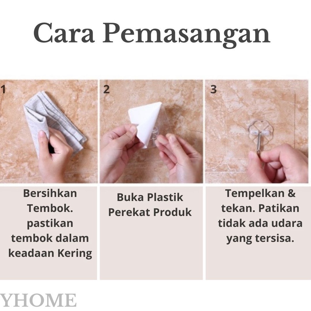 GANTUNGAN TEMPEL HOOK AJAIB GANTUNGAN DINDING KAIT MAGIC SERBAGUNA KAMAR MANDI DAPUR / HANGER