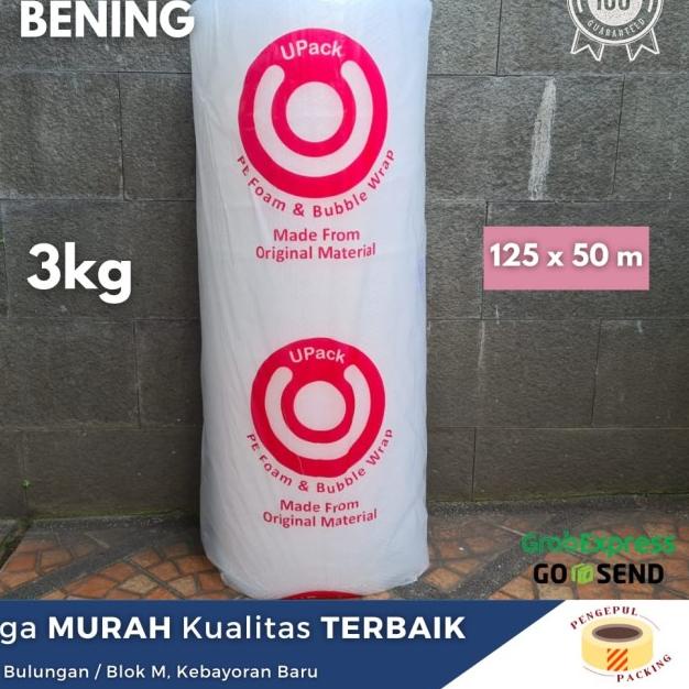 

BUBBLE WRAP UPACK 3KG PREMIUM 125 CM X 50 M - Putih