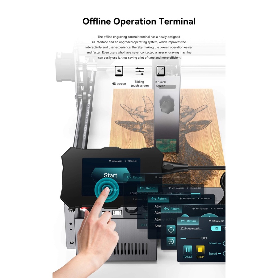 Original Atomstack X7 Pro Laser Engrave Machine High Accuracy 32 Bit