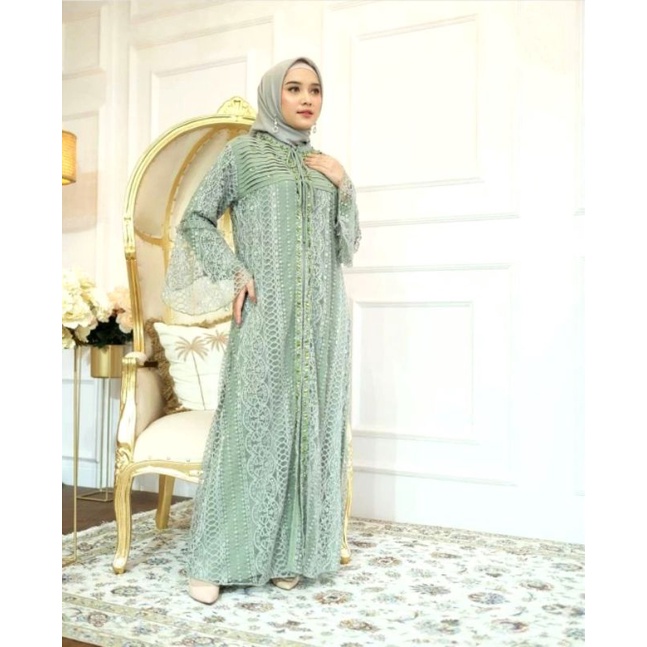 Gamis Cardigan Ashena Belanda  Original Butik