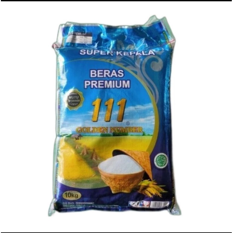 

BERAS PREMIUM MERK 111 BERAT : 10 KG