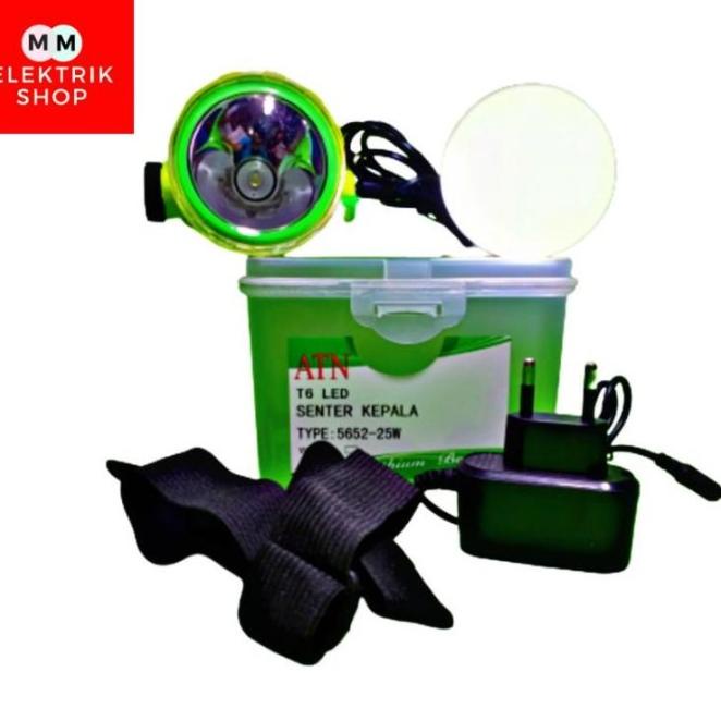 Atn Senter Kepala Selam Senter Kepala Diving 25 Watt + Lampu 25 Watt