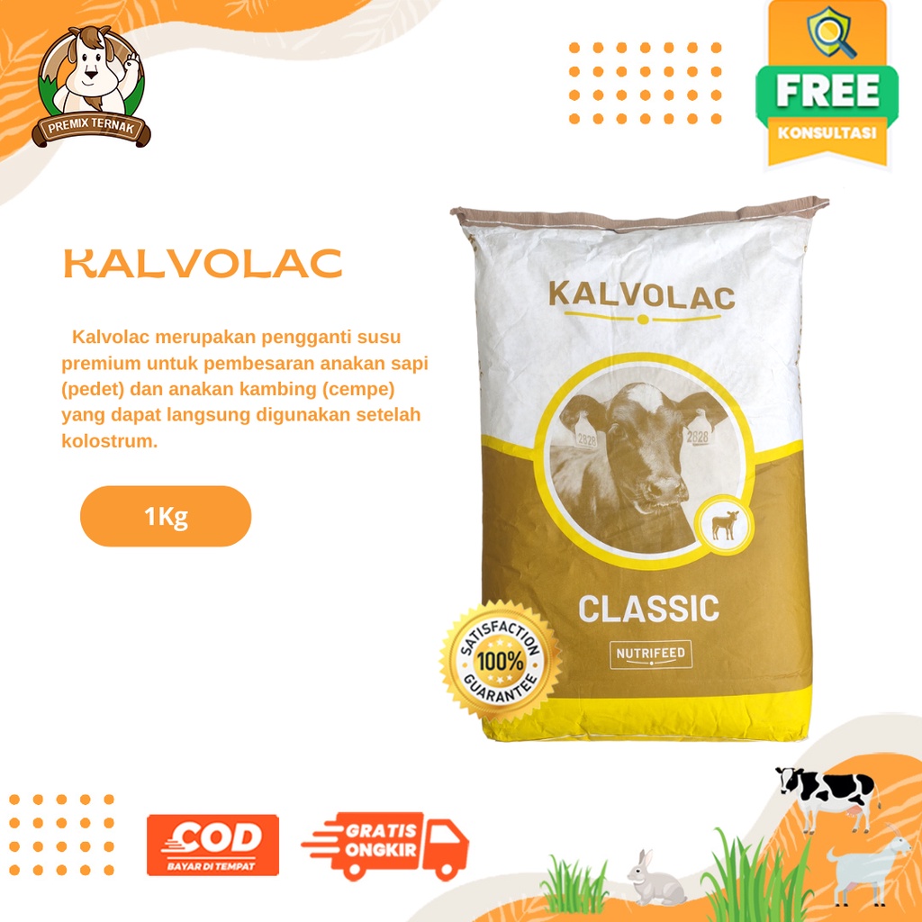 SUSU KALVOLAC 1Kg | SUSU TERNAK Milk Replacer Susu Kolostrum Pedet Cempe Sapi Kambing