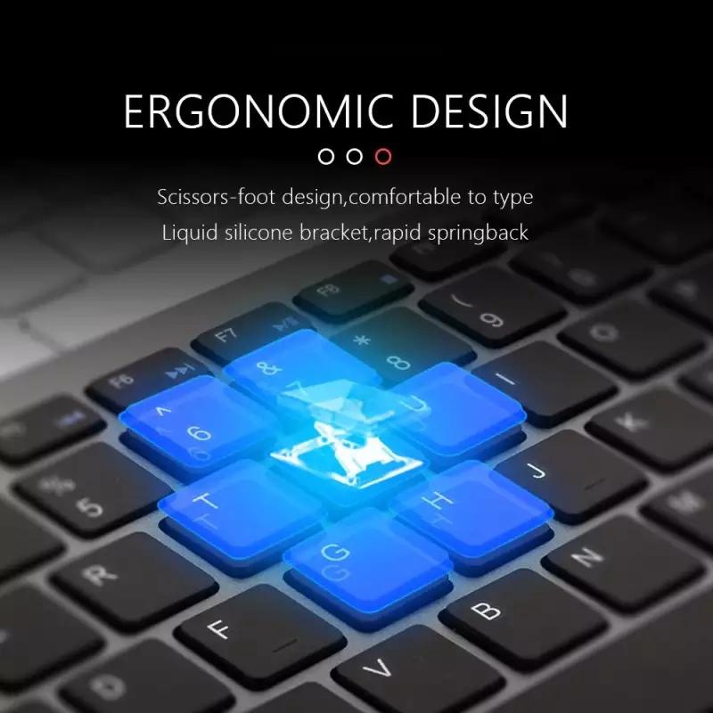 Rechargeable Wireless Keyboard and Mouse Set Mute Stylish Ultra-thin Office Portable Keyboard Bluetooth