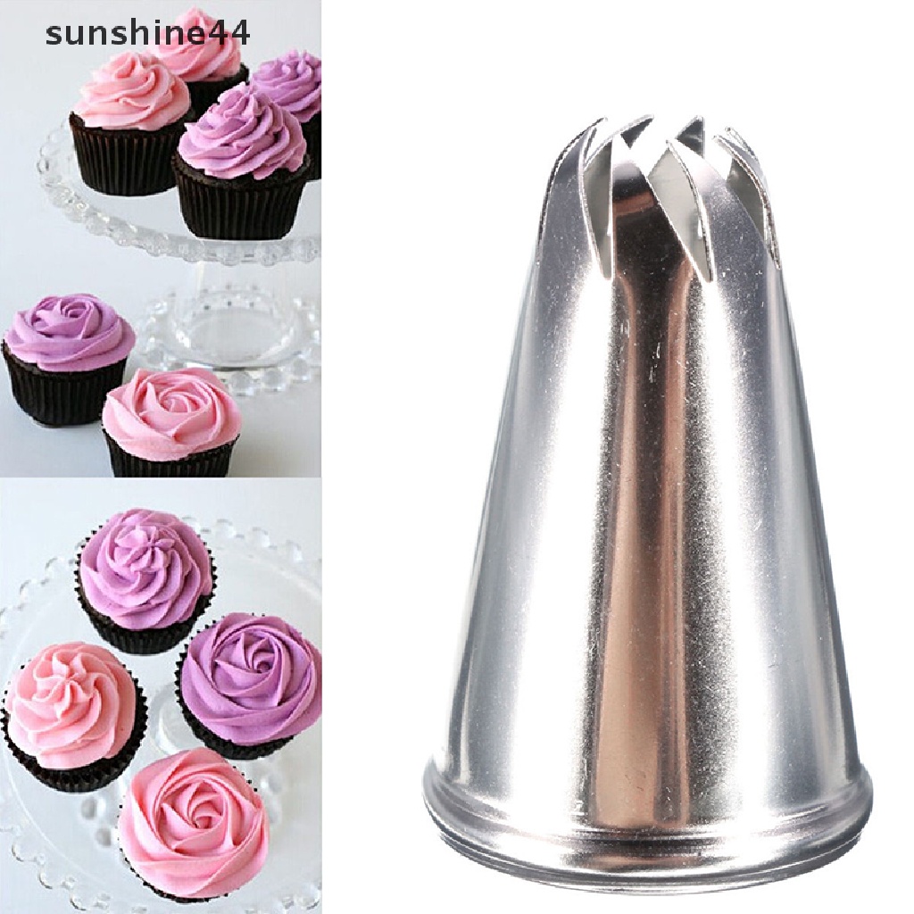 Sunshine Ujung Mulut Pipa Icing Desain Bunga Rose Drop Untuk Dekorasi Kue