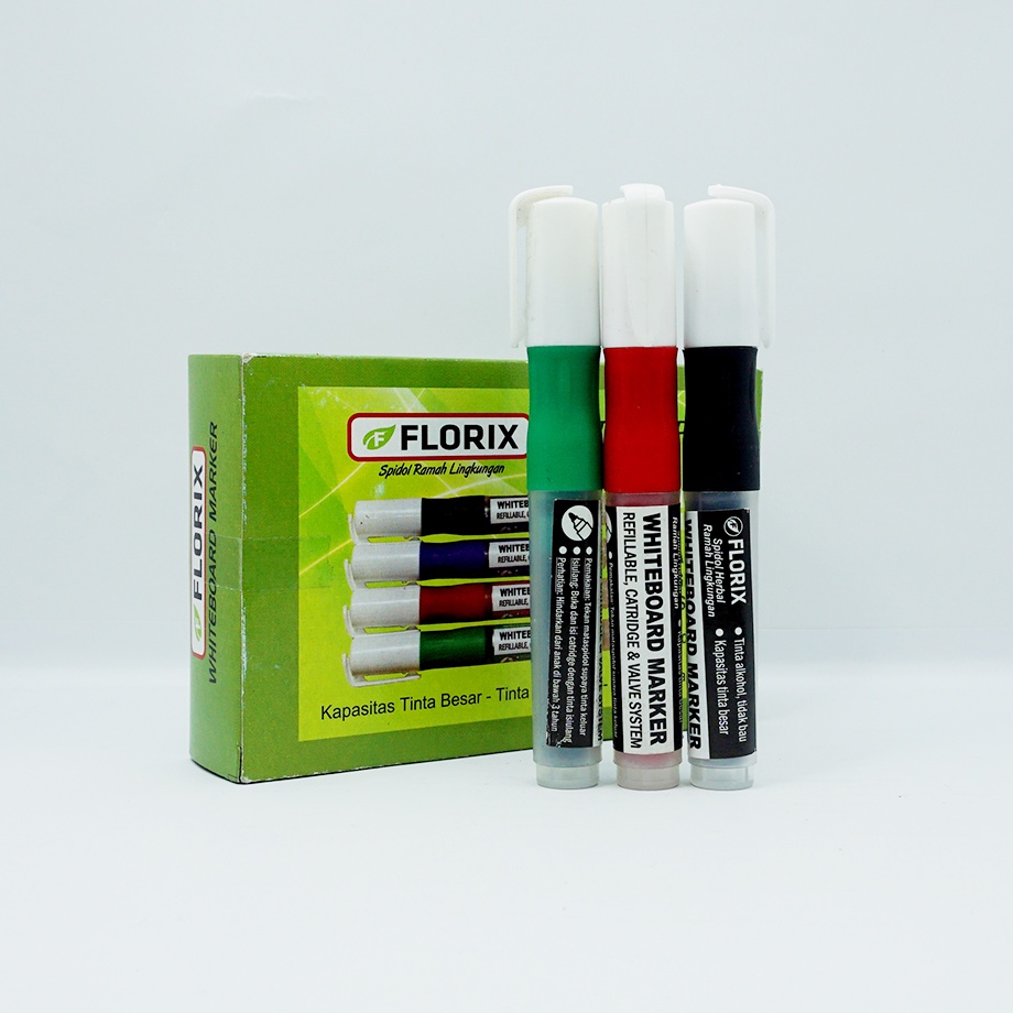 

Spidol Whiteboard Florix Catridge Valve 1 Pack Warna Warni Set Mudah Dibuka Dan Isi Ulang Ori 100%