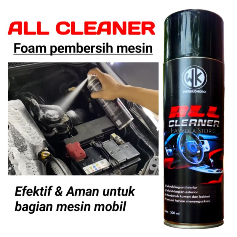 Foam pembersih serbaguna / All Cleaner busa pembersih interior jok dasbor plafon kulit vinyl bludru