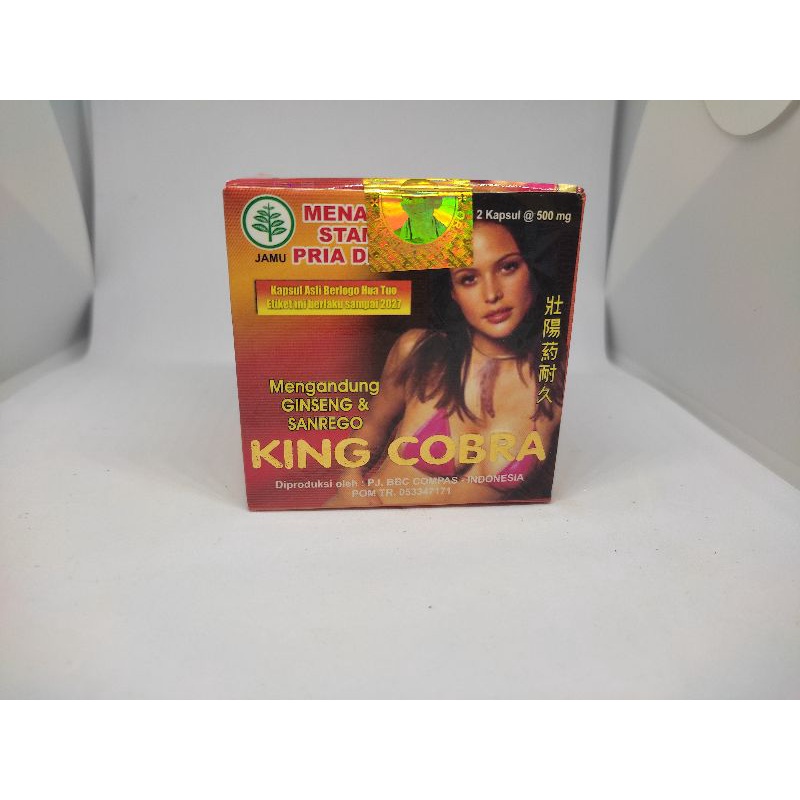 [BEST] KAPSUL KING COBRA ORIGINALL || 10X Lebih kuat, untuk pria sejati kuat dan tahan lama