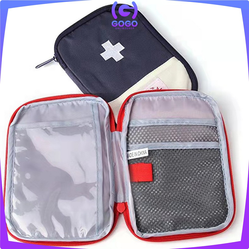 GOGO-T42 Tas Obat P3K / Tempat Obat Peralatan Organized P3K Mini / Travel Organizer Tas Obat / Dompet Obat P3K