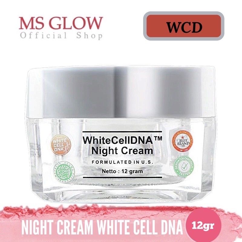 Ms Glow Night Cream 12gr | Whitening | Luminous |Ultimate | Acne | White CelDNA Night Cream