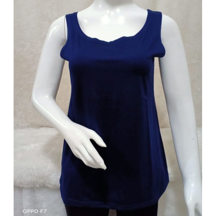 Tanktop wanita / singlet wanita O neck size L-XL