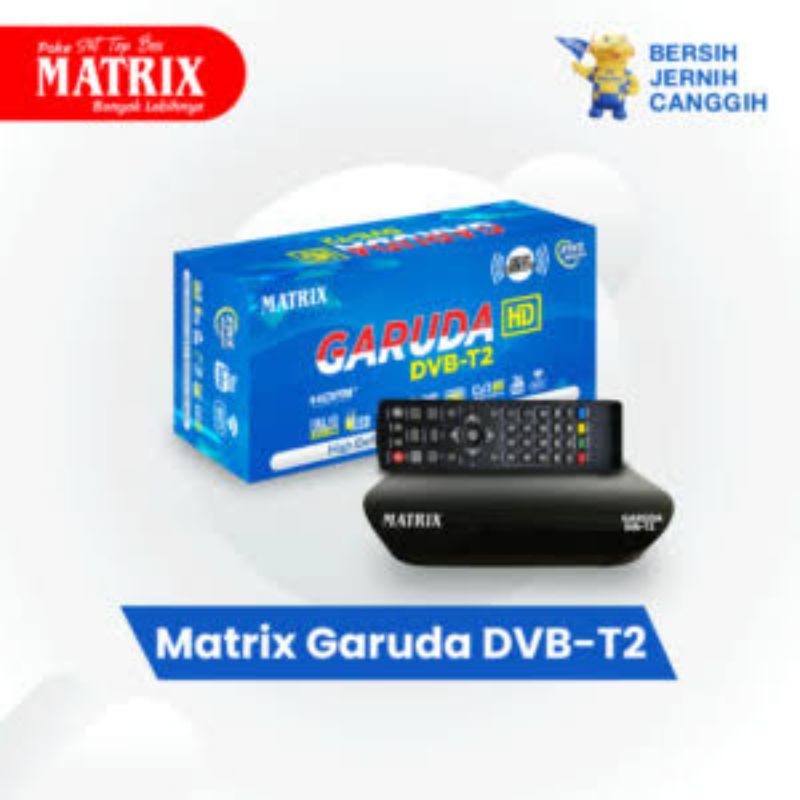 MATRIX GARUDA Set Top Box STB TV Digital HD Biru STB DVB-T2 Receiver