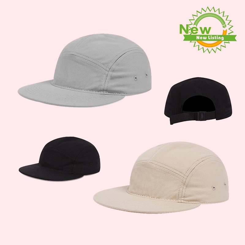 Topi baseball 5 panel adjustable Bahan Katun washed Gaya retro hip hop Untuk Pria Dan Wanita