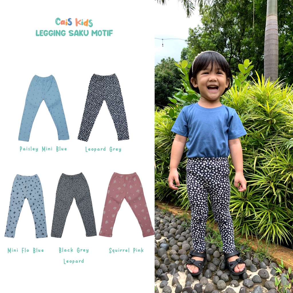 Legging saku bayi anak perempuan motif lucu bahan stretch