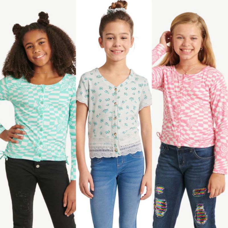 PHI192 Atasan Kaos Ribb Anak Perempuan Remaja Justice