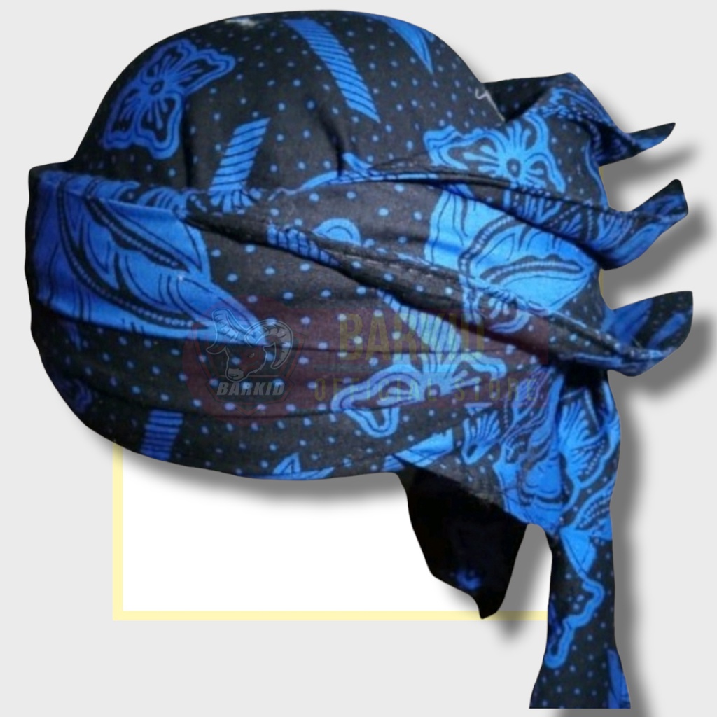 iket merak ngibing praktis permanen siap pakai medium quality motif batik baduy remple iket Sunda ke